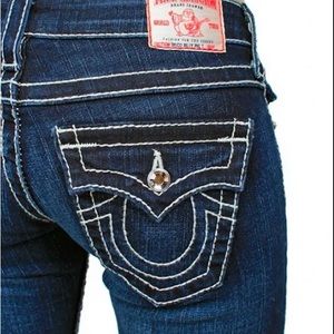 TRUE RELIGION Disco Billy Rhinestone Button Jeans
